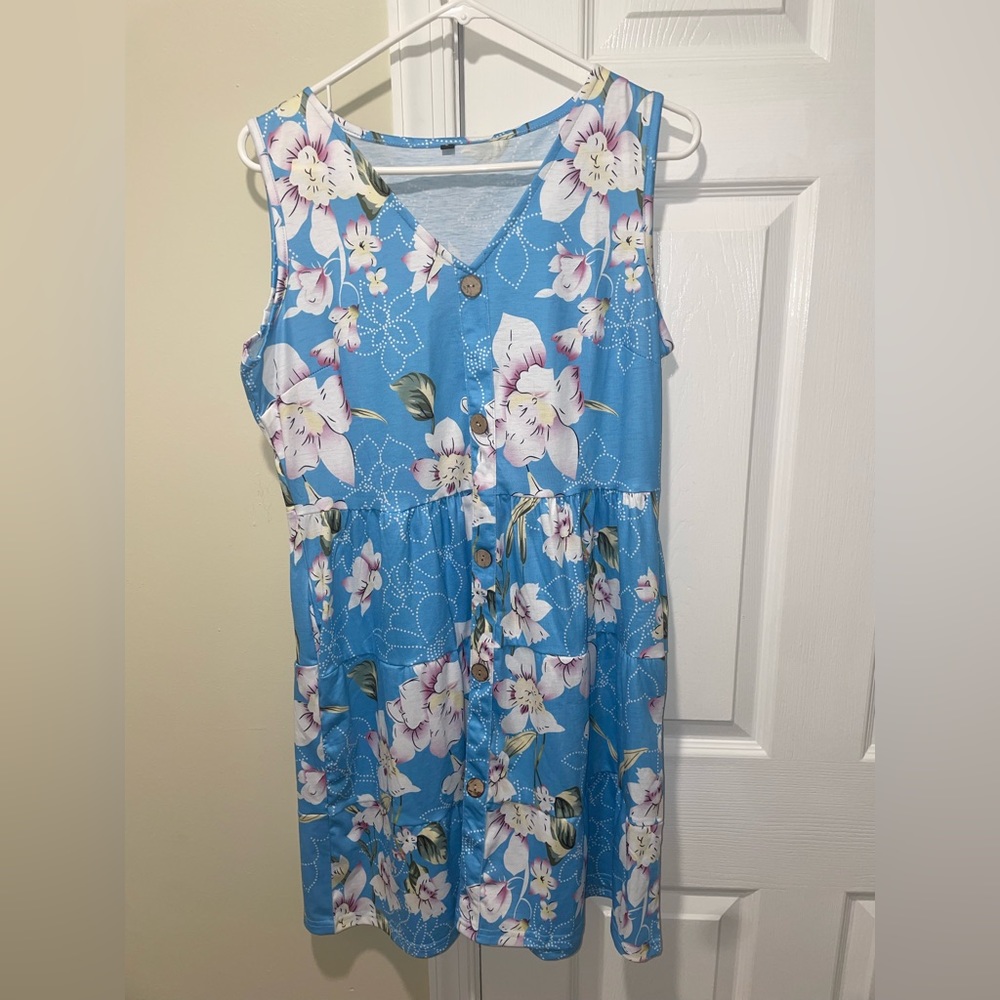 Blue Floral Dress